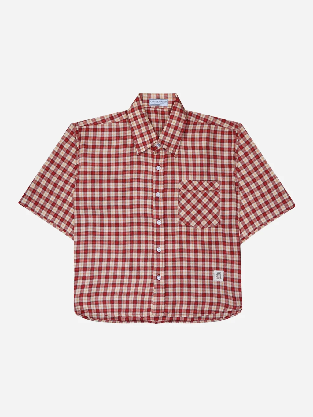 Boxy Plaid Shirt in Red