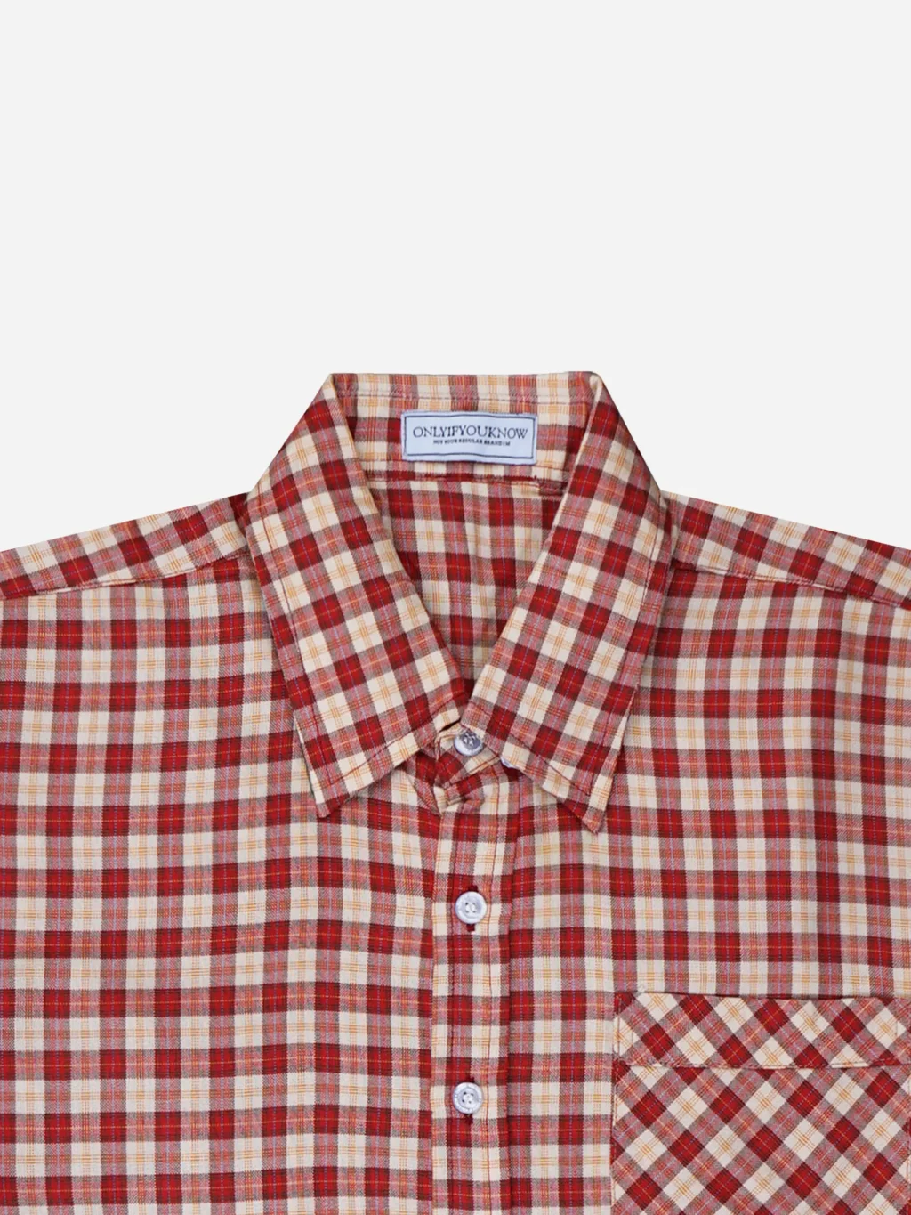 Boxy Plaid Shirt in Red