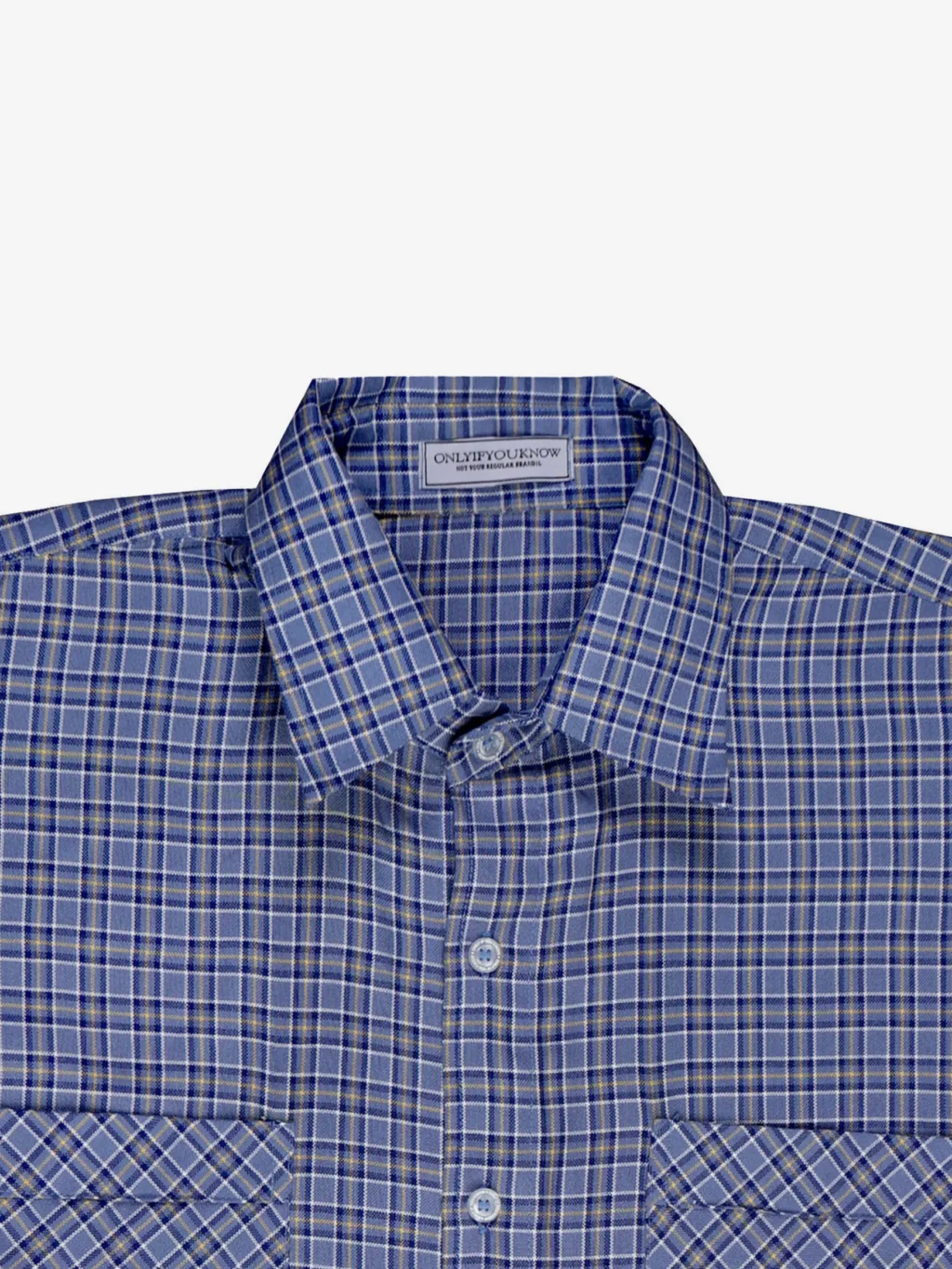 Sleeveless Plaid Shirt in Blue