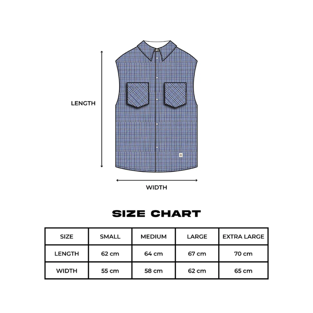 Sleeveless Plaid Shirt in Blue