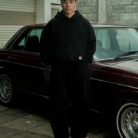 Basic Black Hoodie_3 Black Hoodie Heavyweight Cotton 330gsm - Basic Signature