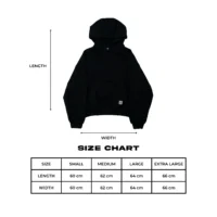 Basic Black Hoodie_Size Black Hoodie Heavyweight Cotton 330gsm - Basic Signature