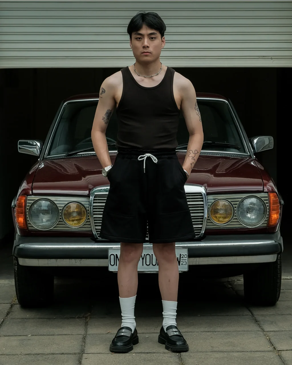 Black Shorts Heavyweight Cotton 330gsm - Basic Signature