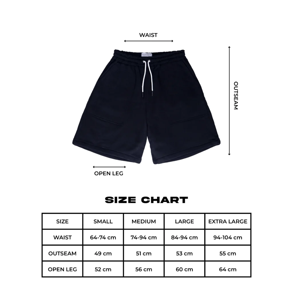 Black Shorts Heavyweight Cotton 330gsm - Basic Signature
