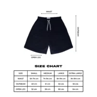 Basic Black Shorts_Size Black Shorts Heavyweight Cotton 330gsm - Basic Signature