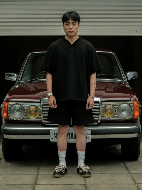 Kyoto V Tee in Black 290gsm - Basic Signature