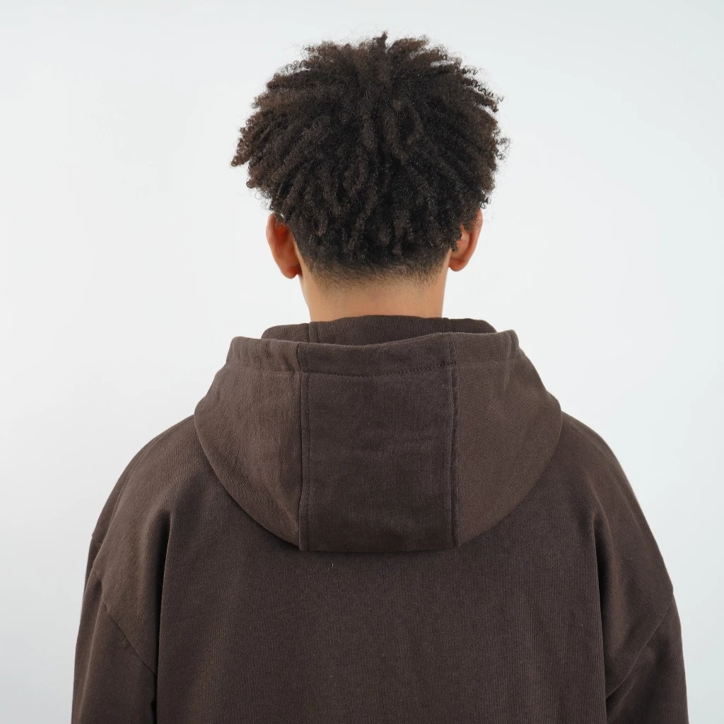 Coffee Zip Hoodie Heavyweight Cotton 375gsm_3 Coffee Zip Hoodie Heavyweight Cotton 375gsm